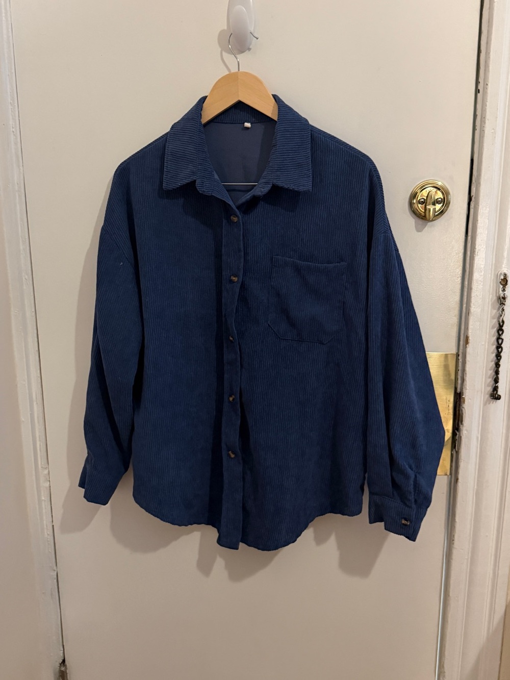Men's Navy Corduroy Shirt Jacket - Lightweight Everyday Layer